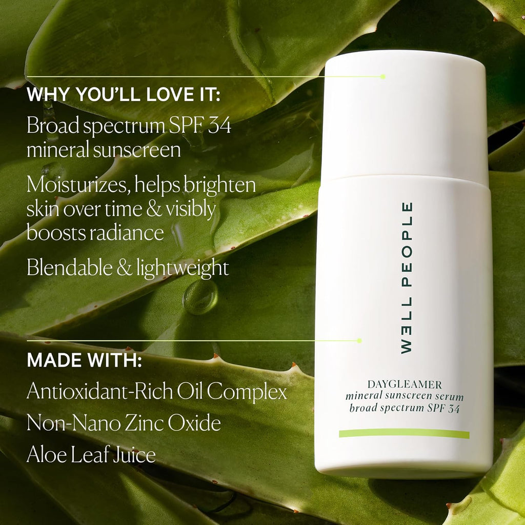 Well People Daygleamer Mineral Sunscreen Serum SPF 34